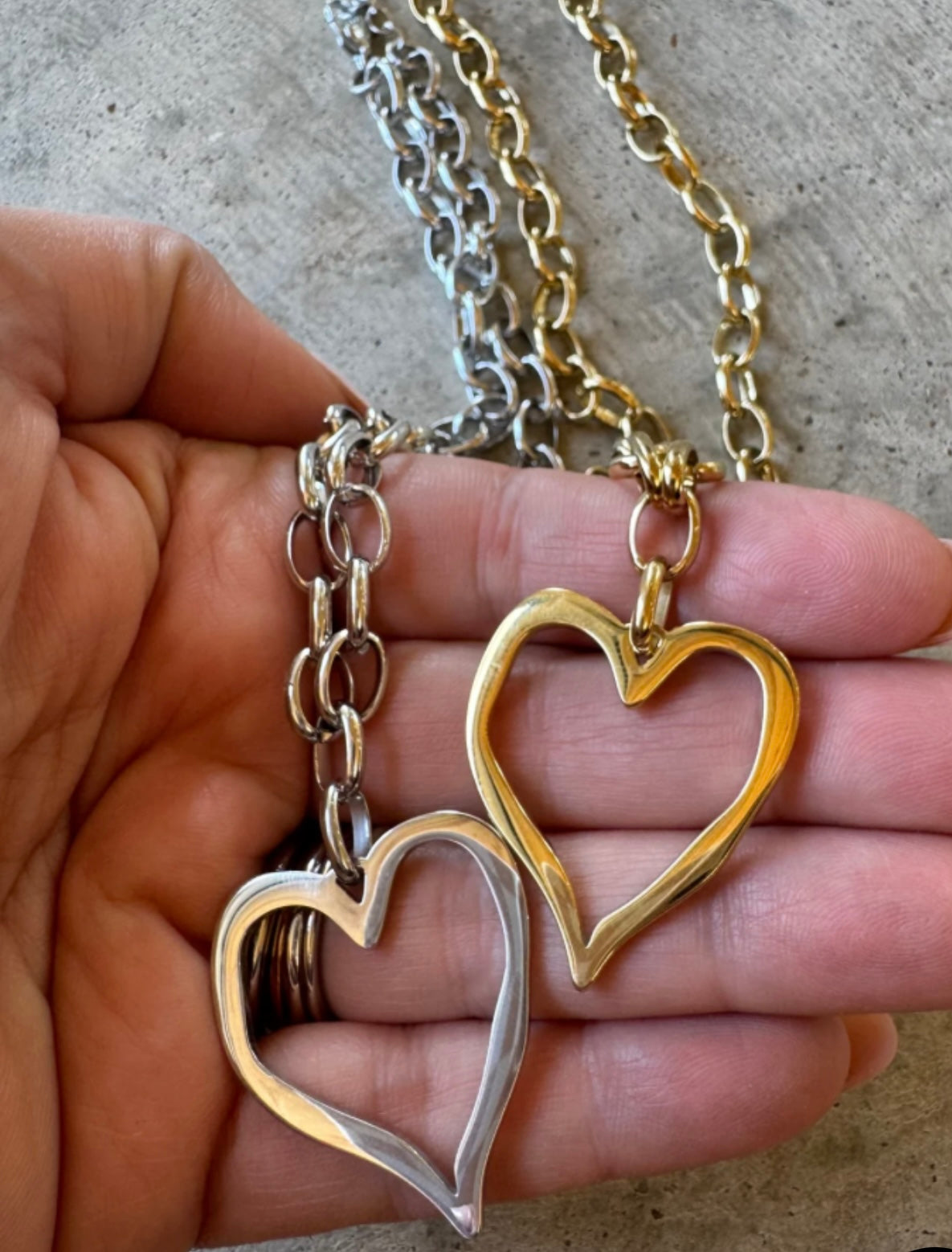 Open Heart Chunky Necklace