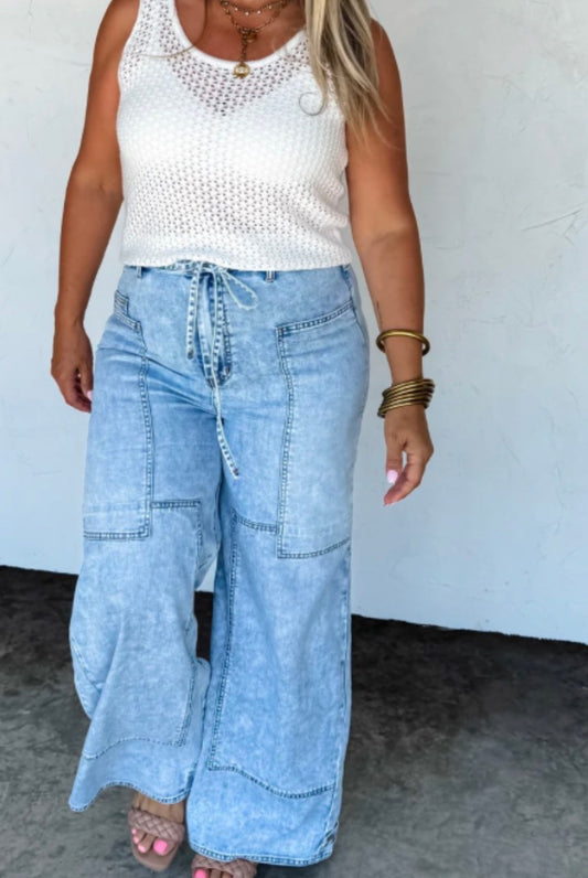 Tie Waist Jeans