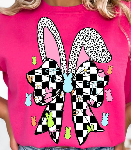 Pink checkered Tshirt