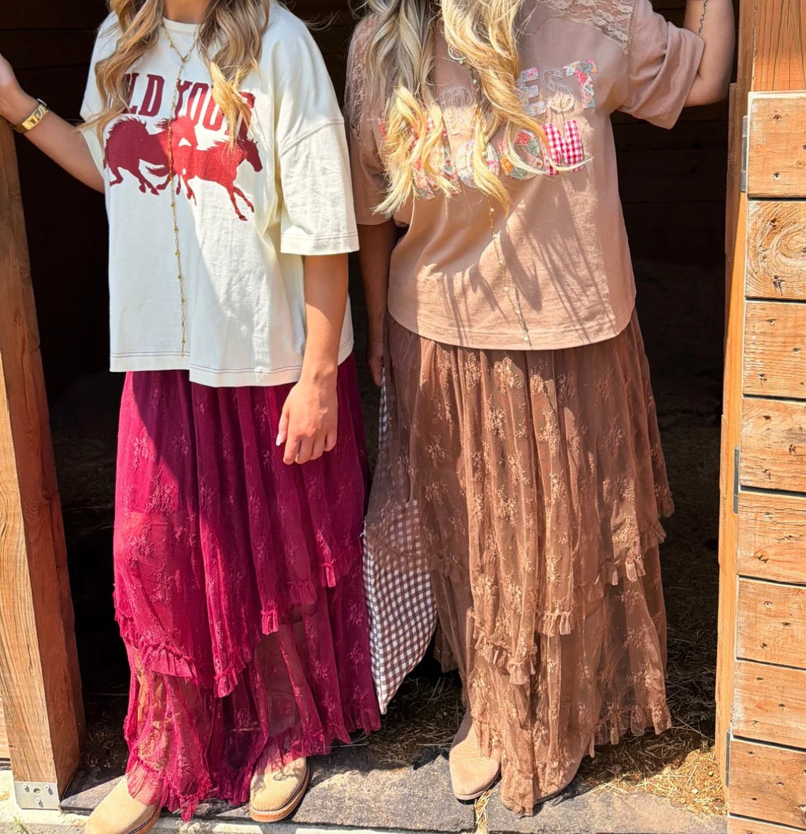 Autumn Blooming Maxi Skirt