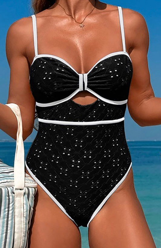 Black Textured swimsuit