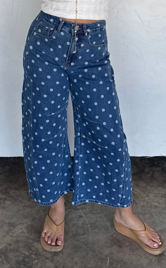 Darling Dot Barrel Jeans