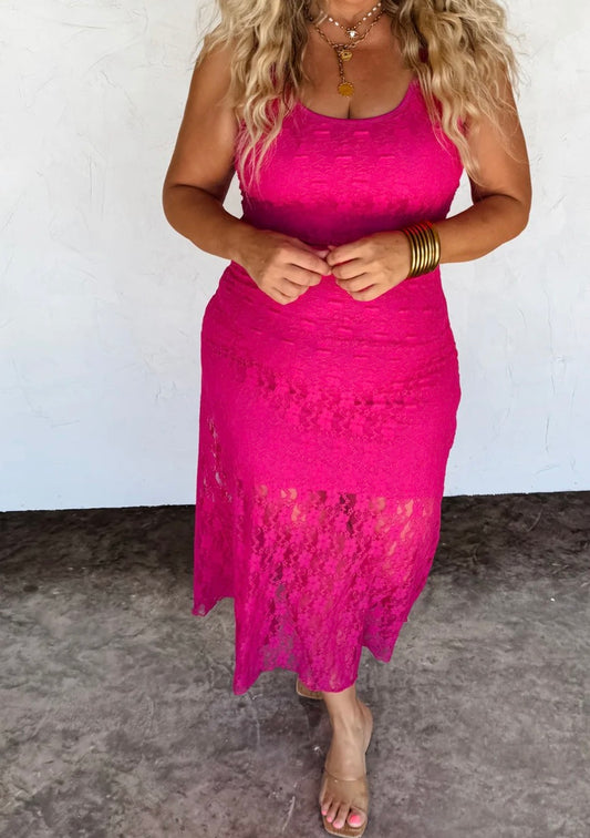 Pink Lace Dress
