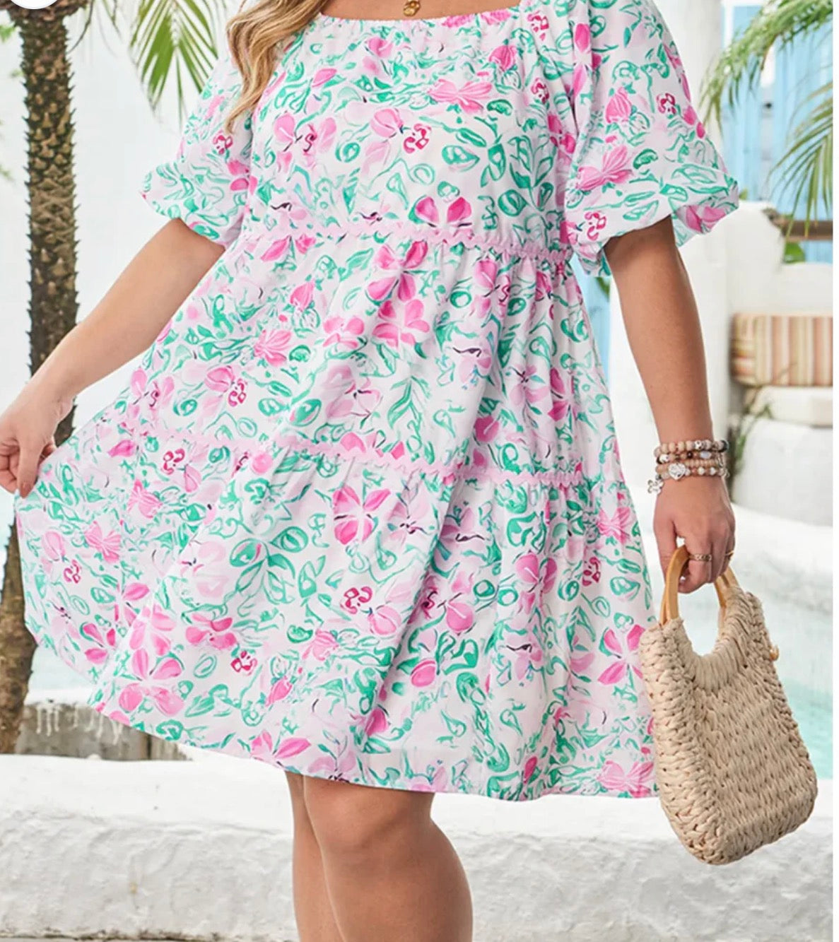 Floral RicRac trim Dress