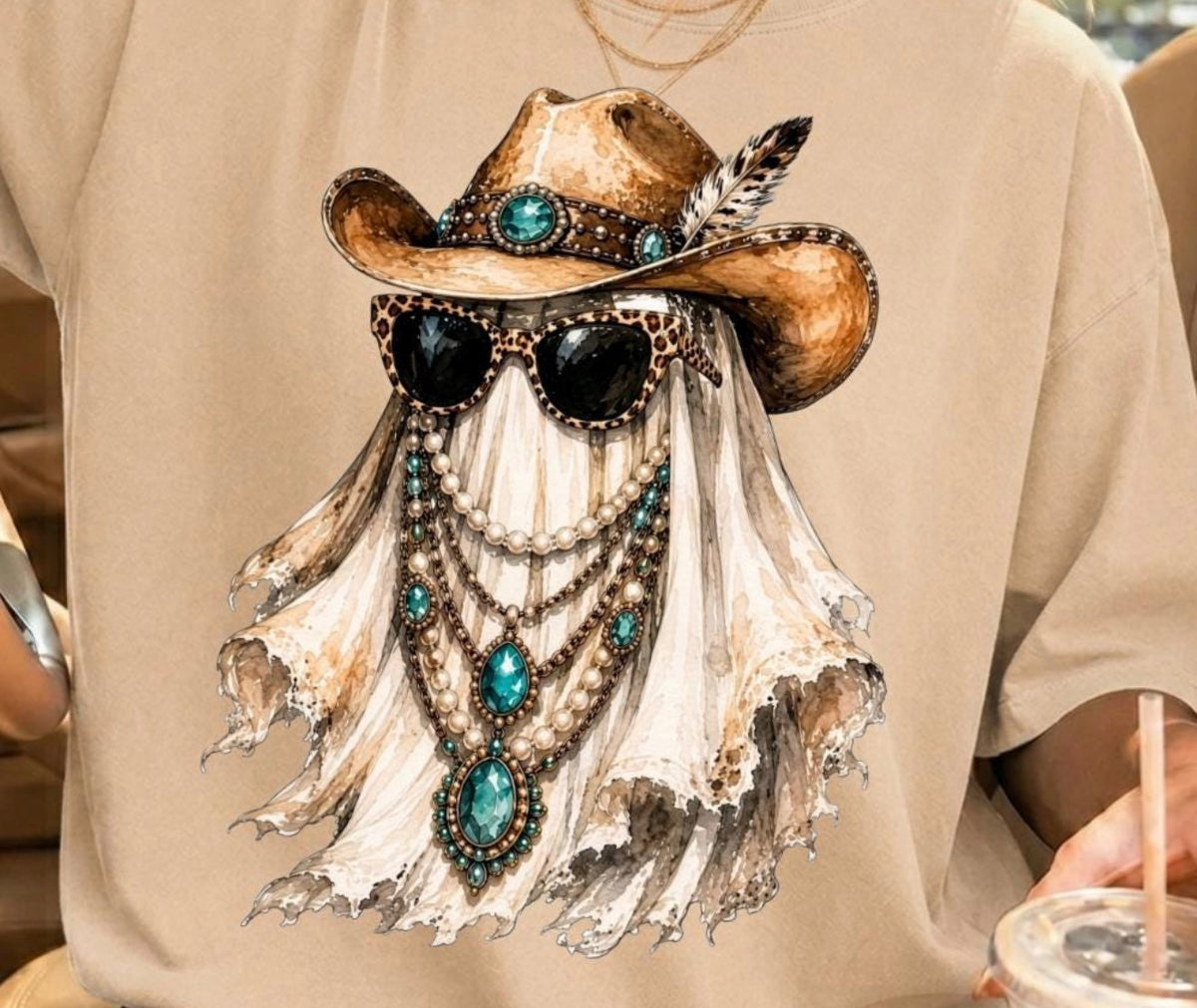 Rhinestone Cowgirl Ghost Tee