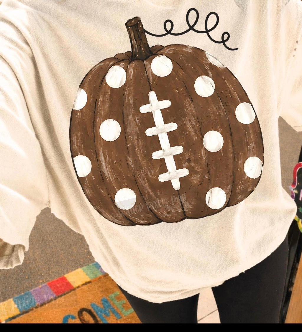 Football Pumpkin comfort tee