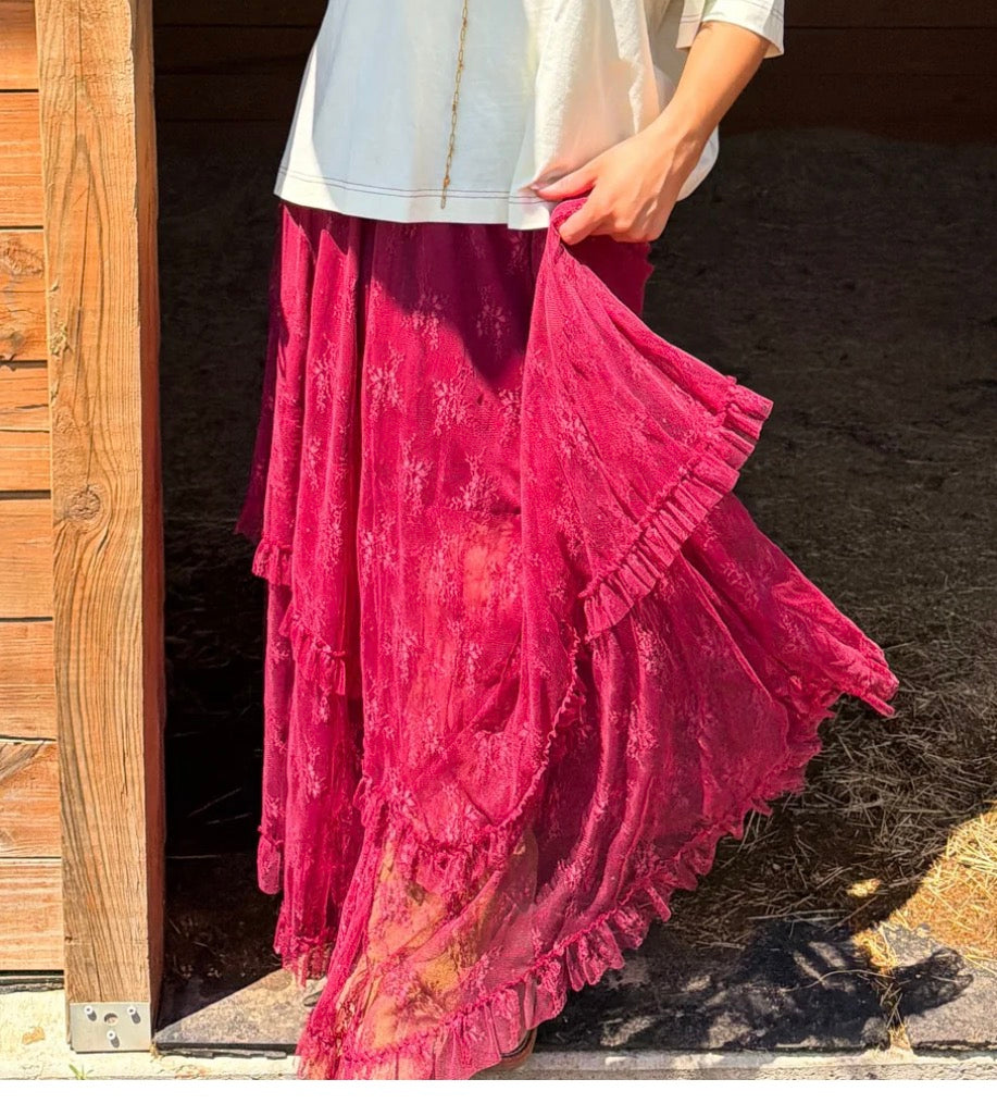 Autumn Blooming Maxi Skirt