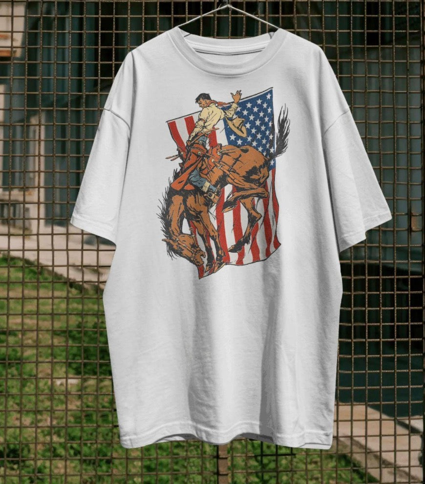 Western 4th of July tee