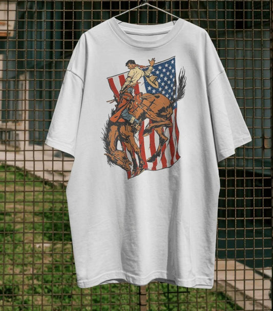Western 4th of July tee