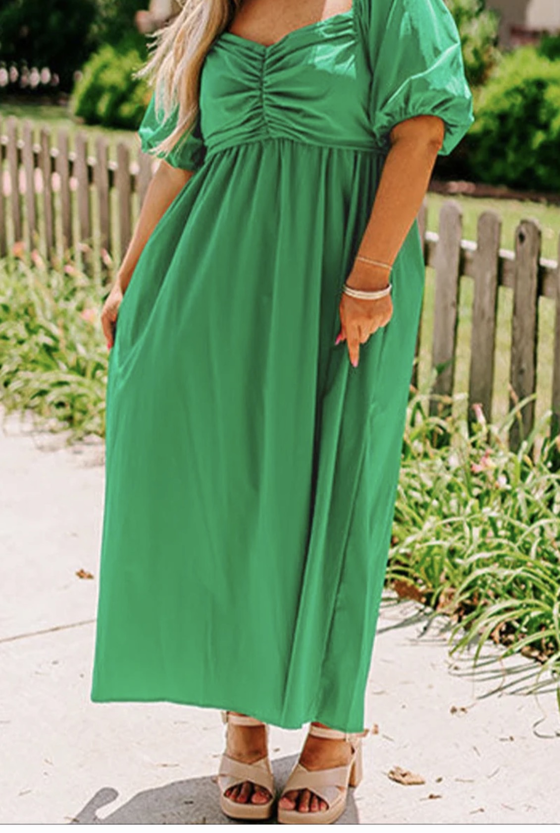 Green Plus Maxi Dress