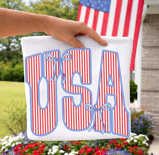USA BOW & Stripe Tee