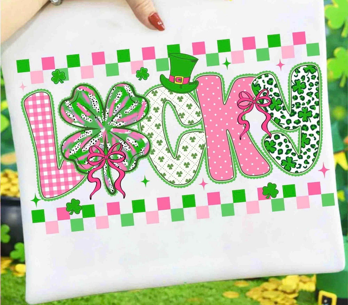 Lucky mixed prints Tshirt