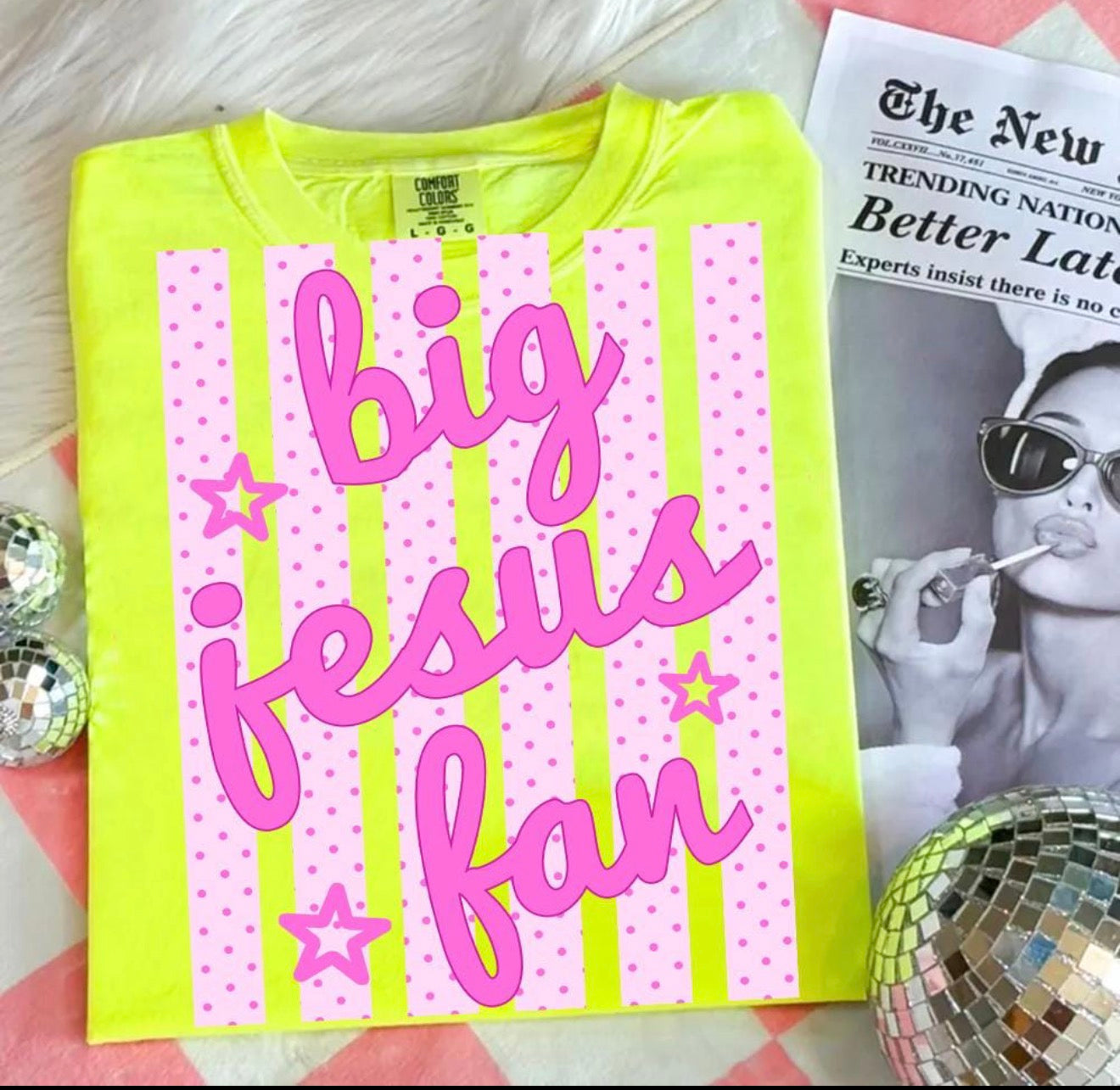 Big Jesus fan tee