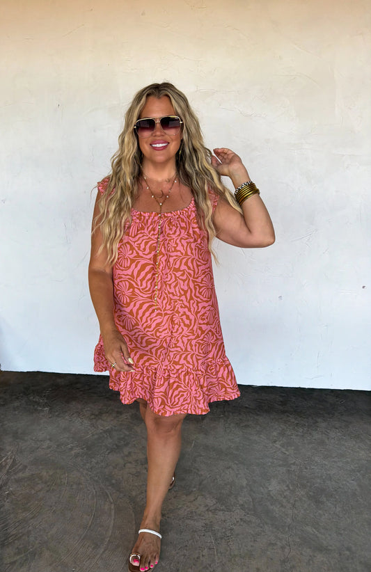 Coastal Bloom Babydoll Dress
