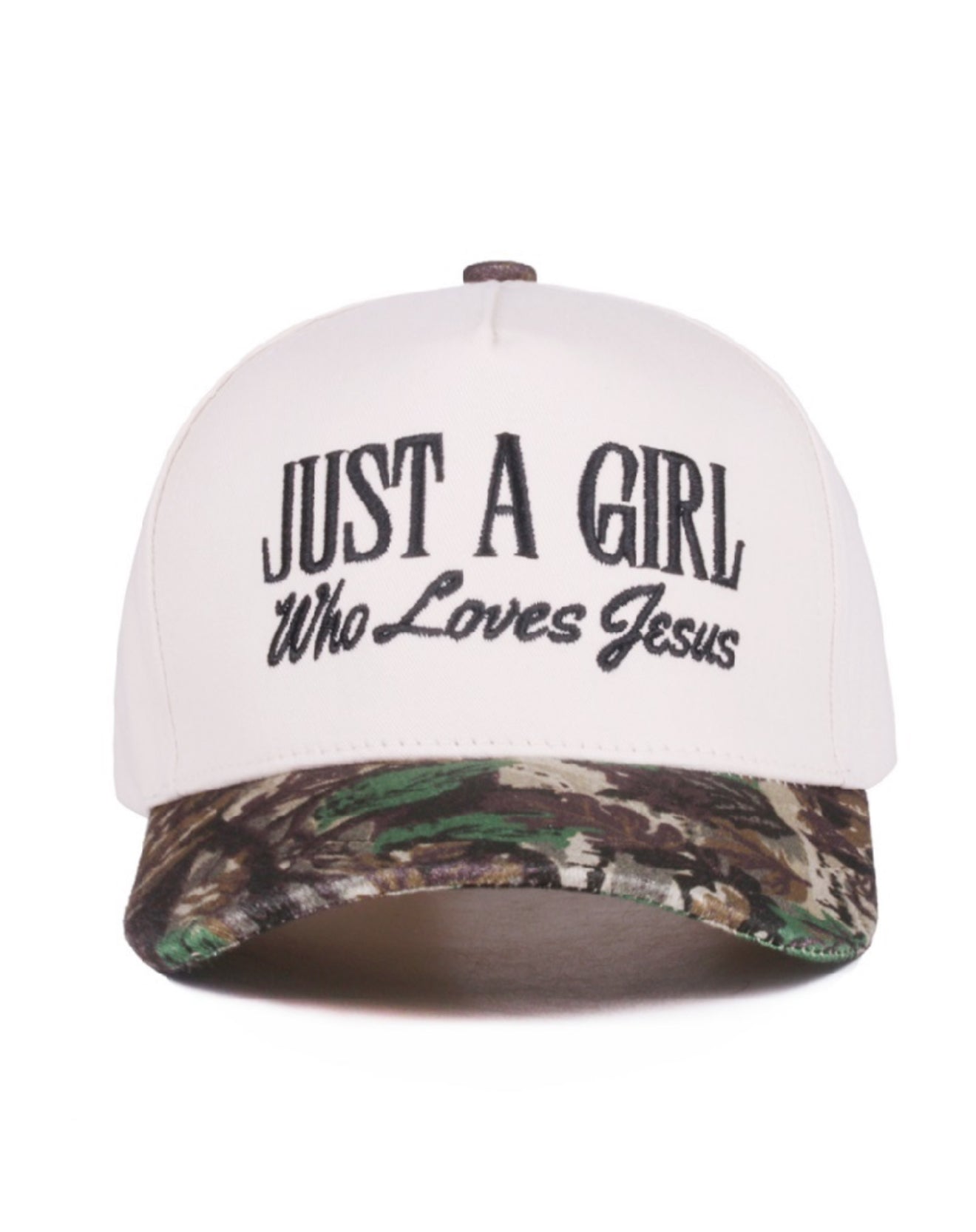 Just a Girl Who Loves Jesus Camo Hat