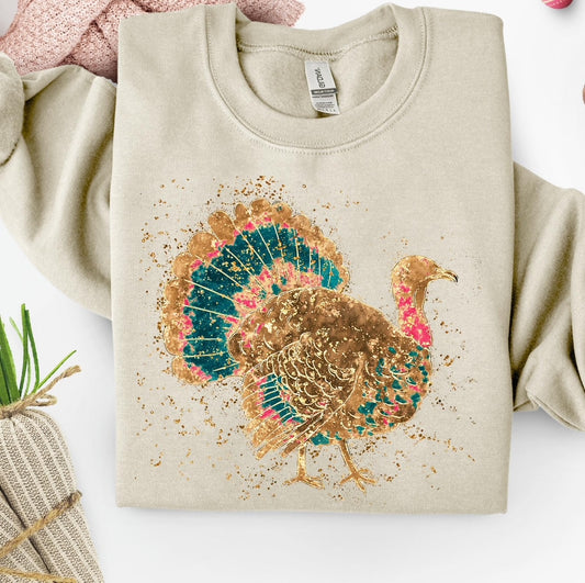 Speckled Turkey Crewneck Sweatshirt