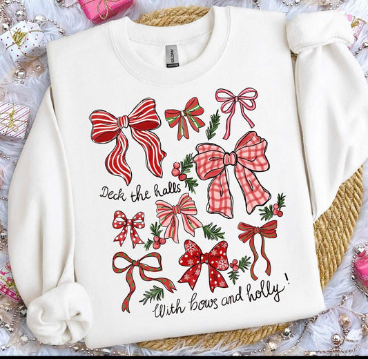 Bows & Holly Crewneck Sweatshirt